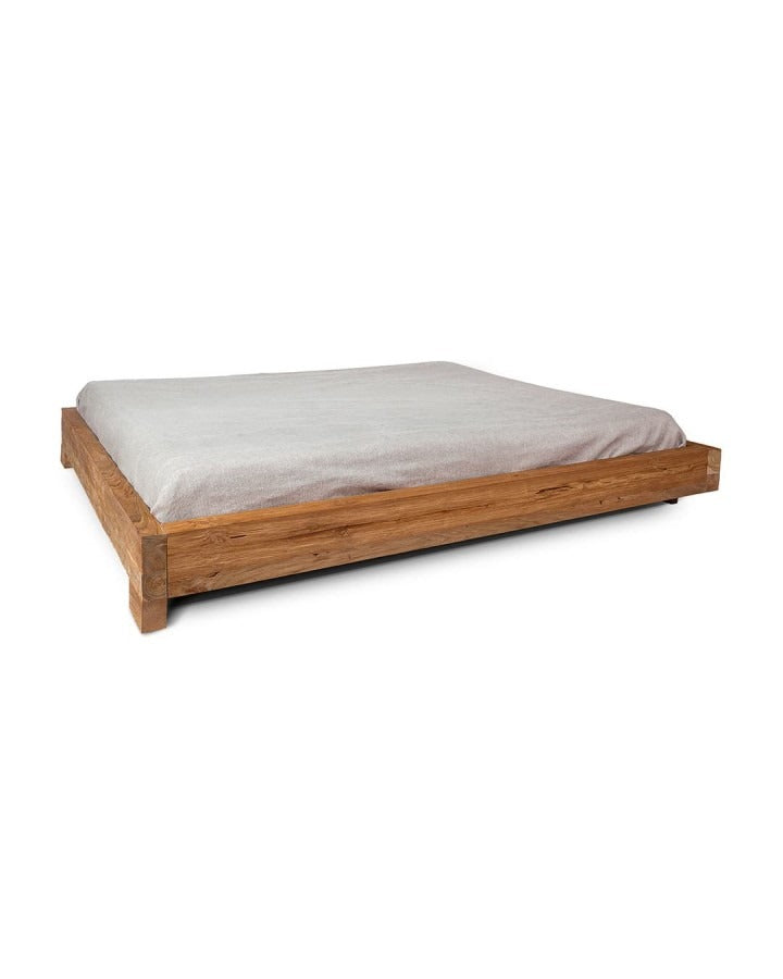 Cama de Madera de Acacia con Cabecero