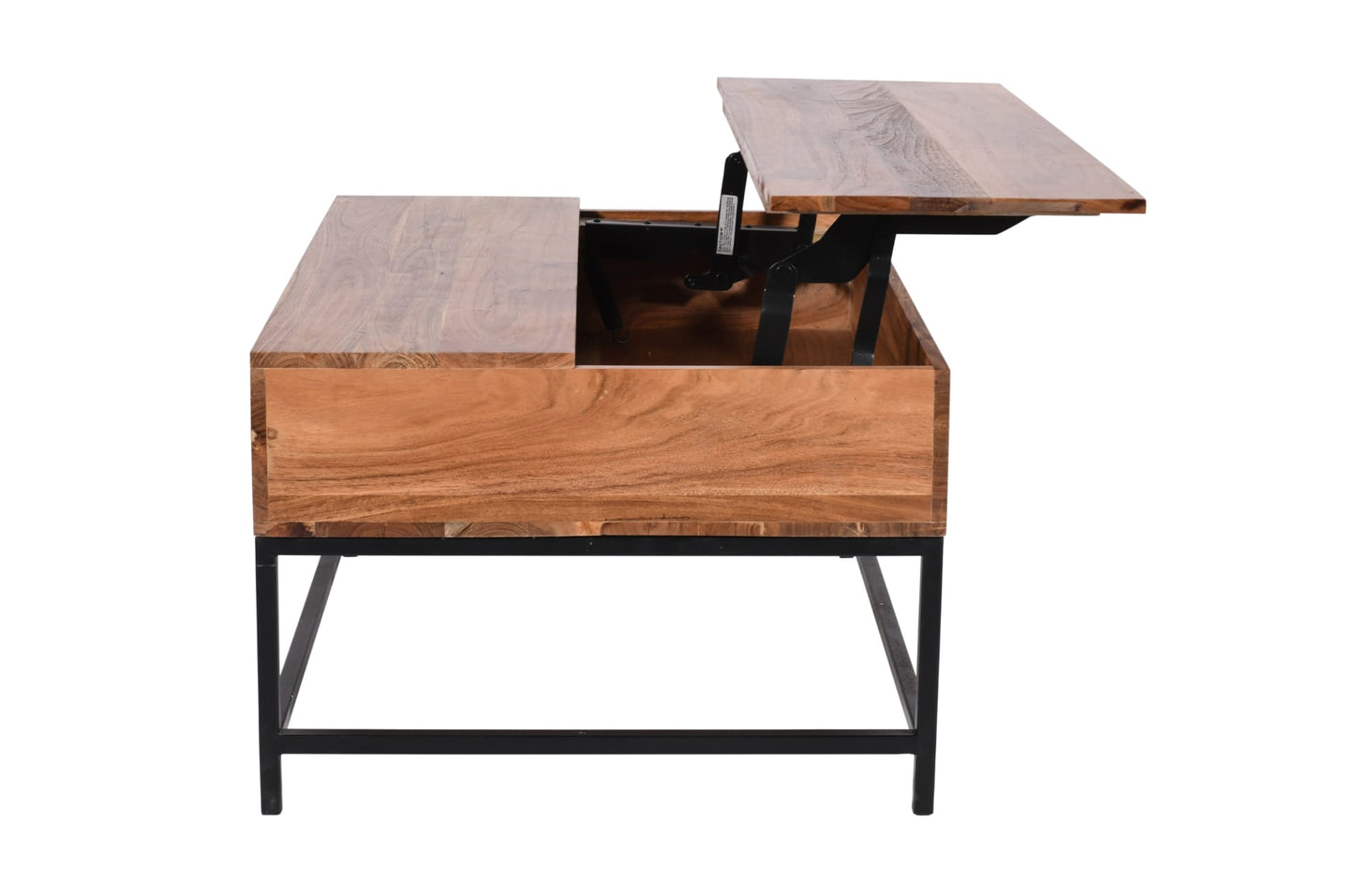 Mesa de Centro de Madera de Acacia con Tapa Elevable