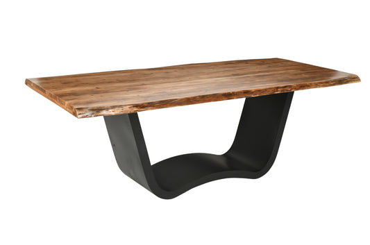 Mesa de comedor de madera de acacia borde vivo 220 cm
