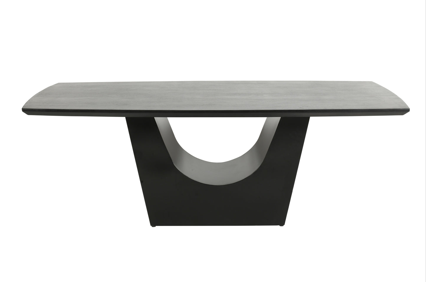 Mesa de Comedor de Madera de Mango Negra con Patas de Madera | 180cm