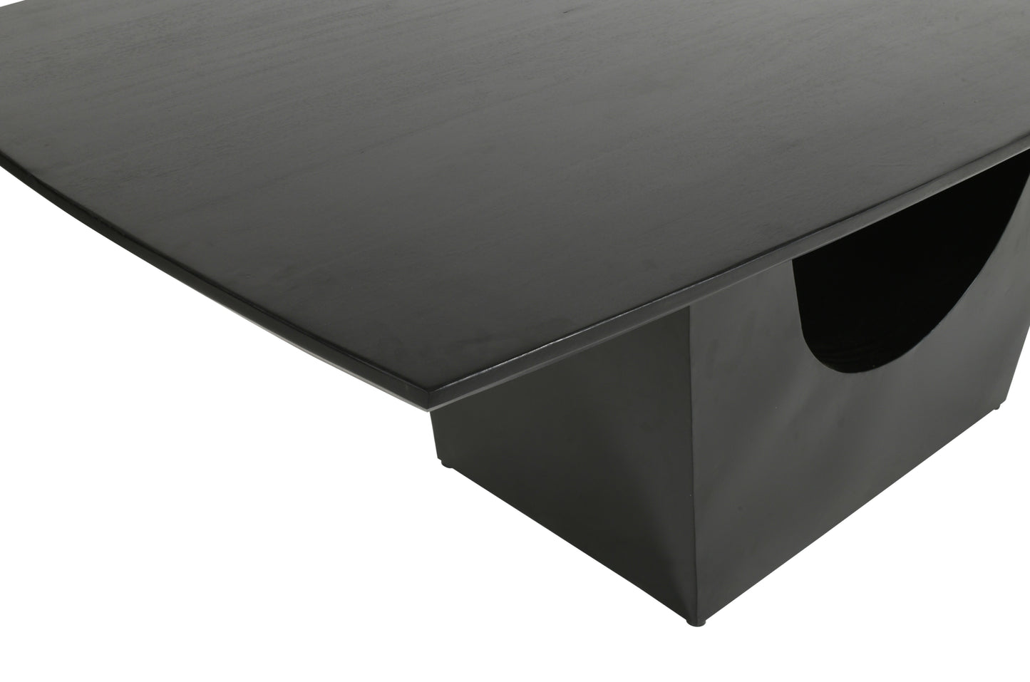 Mesa de Comedor de Madera de Mango Negra con Patas de Madera | 220cm