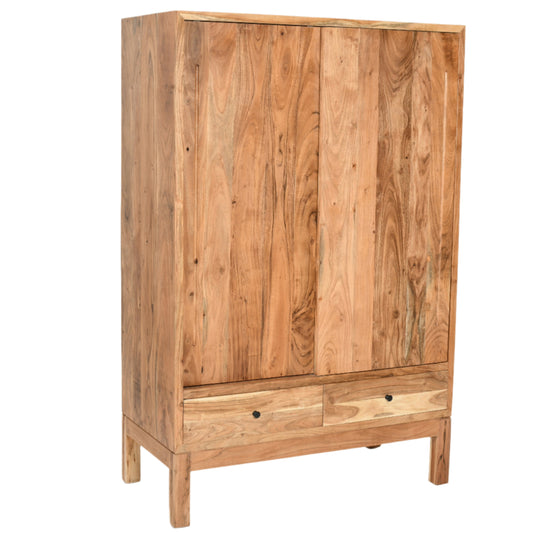 Armario de Madera de Acacia con 2 Puertas