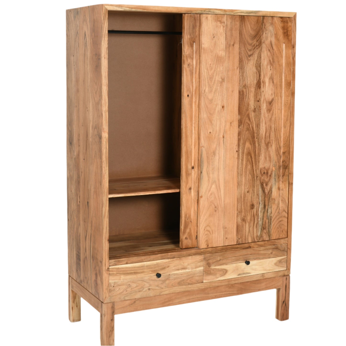 Armario de Madera de Acacia con 2 Puertas